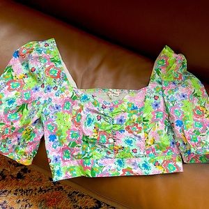 NWOT For Love & Lemons Floral Blouse.  Size M.